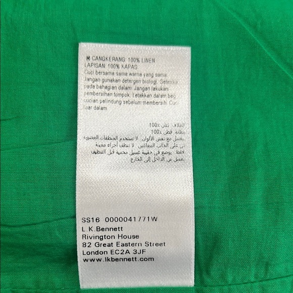 LK Bennett Green linen Sheath Mini Dress - Picture 16 of 16